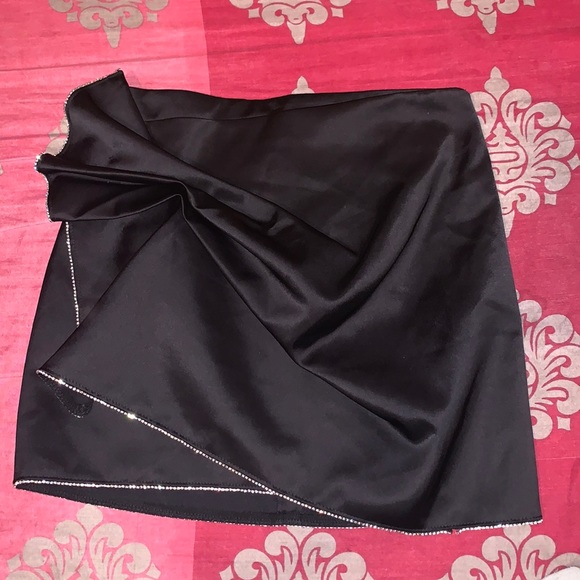 Zara black rhinestone bow mini skirt - Picture 9 of 13